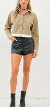 Load image into Gallery viewer, Weave Leather Shorts
