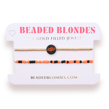 Load image into Gallery viewer, OSU/Pokes + Sprinkle Logo Bracelet Stack of 2
