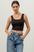 Load image into Gallery viewer, Sleeveless Square Neck Crop Top

