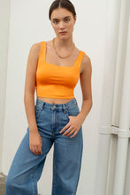 Load image into Gallery viewer, Sleeveless Square Neck Crop Top

