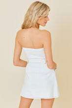 Load image into Gallery viewer, Strapless Denim Mini Dress
