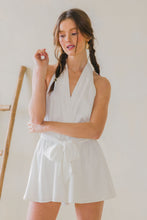 Load image into Gallery viewer, Belted Open Back Romper
