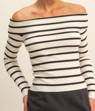 Load image into Gallery viewer, Striped off the shoulder sweater
