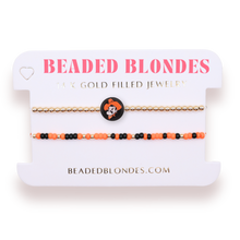 Load image into Gallery viewer, OSU/Pokes + Sprinkle Logo Bracelet Stack of 2
