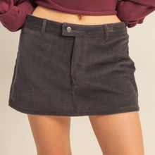 Load image into Gallery viewer, Corduroy Mid Waist Mini Skirt
