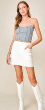 Load image into Gallery viewer, Corset Denim Knit Top
