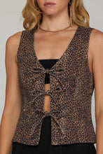 Load image into Gallery viewer, Leopard Front Tie Vest
