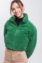 Load image into Gallery viewer, Corduroy Cropped Puffer Jacket
