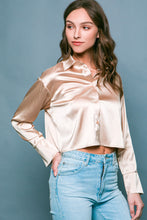 Load image into Gallery viewer, Semi Cropped Satin Top
