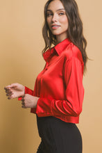 Load image into Gallery viewer, Semi Cropped Satin Top
