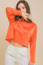 Load image into Gallery viewer, Semi Cropped Satin Top
