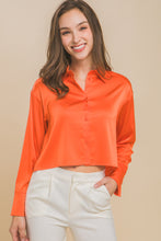 Load image into Gallery viewer, Semi Cropped Satin Top
