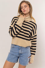 Load image into Gallery viewer, Stripe Turtleneck Sweater
