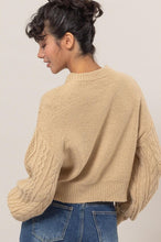 Load image into Gallery viewer, Textured Crop Sweater
