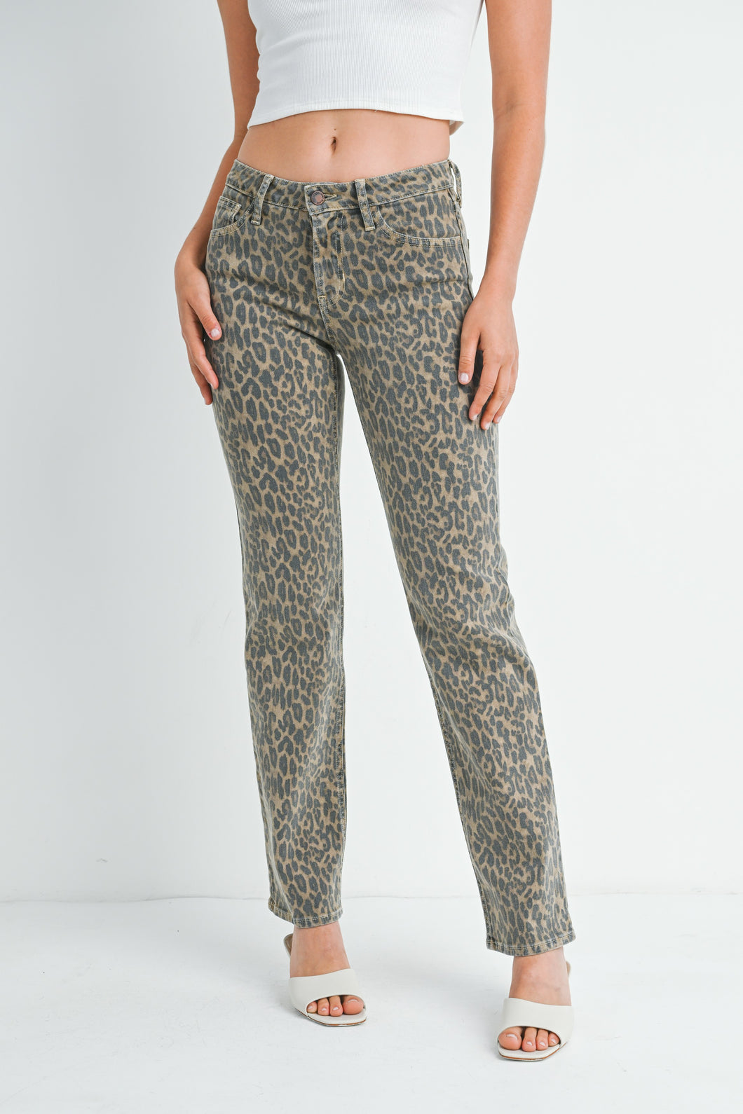HR Straight leg leopard