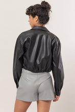 Load image into Gallery viewer, Cropped Leather Jacket
