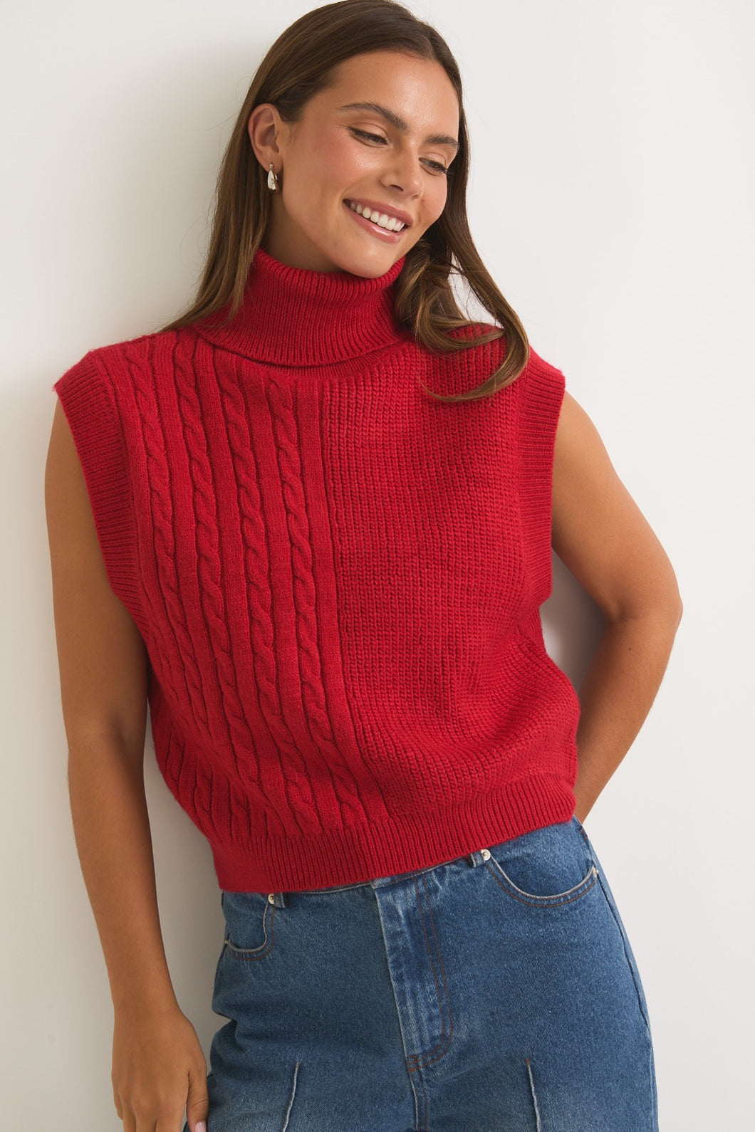 Turtleneck Sweater Vest