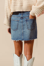 Load image into Gallery viewer, Denim Frayed hem Skirt
