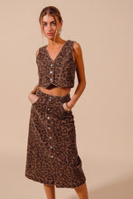 Load image into Gallery viewer, Leopard Midi Skirt
