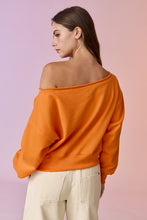 Load image into Gallery viewer, Off Shoulder Crop Sweatshirt
