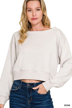 Load image into Gallery viewer, Fleece Boat-Neck Pullover
