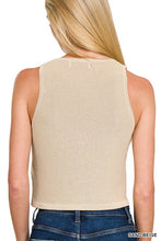 Load image into Gallery viewer, Button-Up Cropped Sweater Vest
