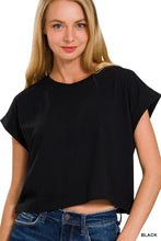 Load image into Gallery viewer, Cotton Folded Sleeve Top
