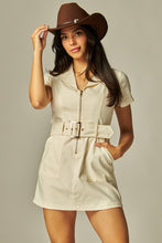 Load image into Gallery viewer, Belted Stretch Mini Dress

