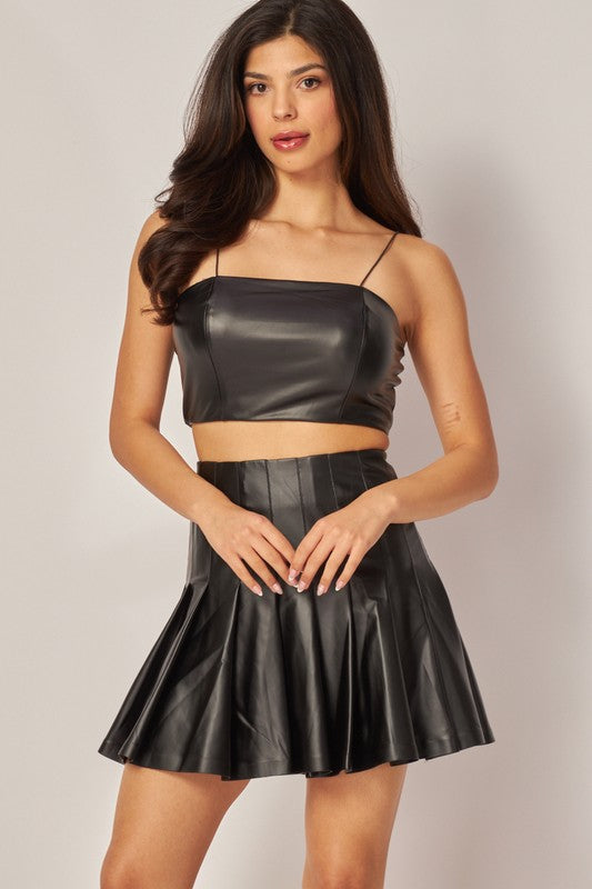 Faux Leather Cami