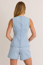 Load image into Gallery viewer, Button Front Denim Top

