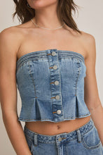 Load image into Gallery viewer, Denim Tube Top
