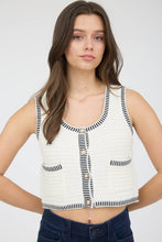 Load image into Gallery viewer, Gold Button Sweater Vest
