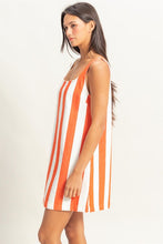 Load image into Gallery viewer, Striped overall dress

