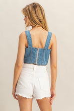 Load image into Gallery viewer, Wide Strap Denim Corset
