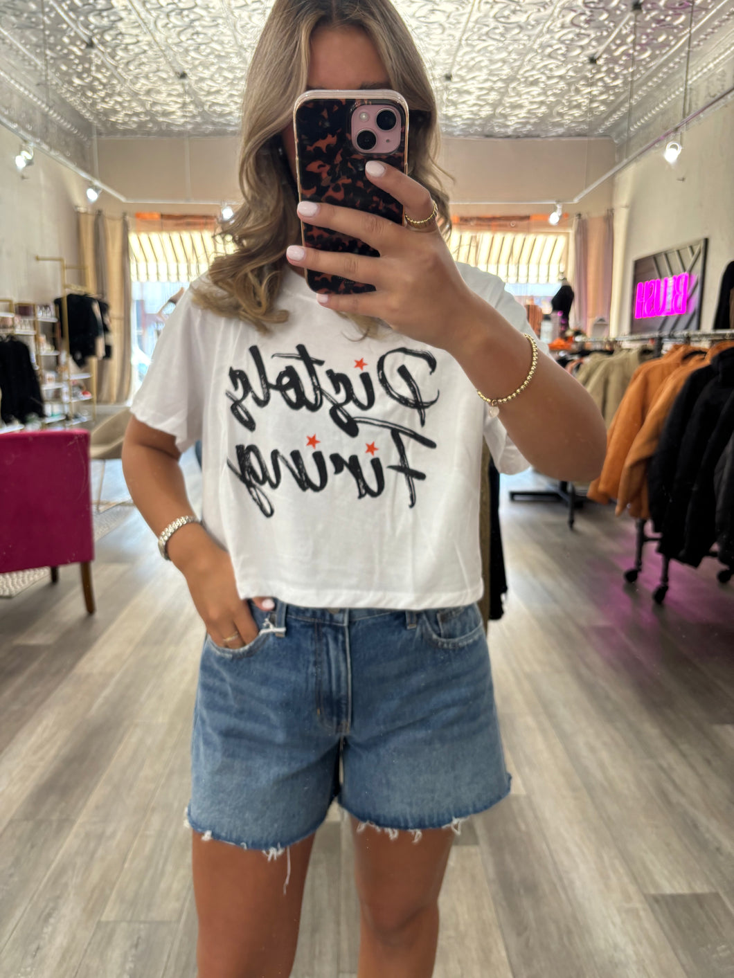 Pistols Firing Cropped T-shirt