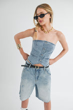 Load image into Gallery viewer, Button Denim Tube
