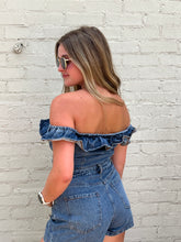Load image into Gallery viewer, Ruffled Off the Shoulder Romper
