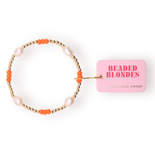 Load image into Gallery viewer, Orange Pearl Poppi Bracelet
