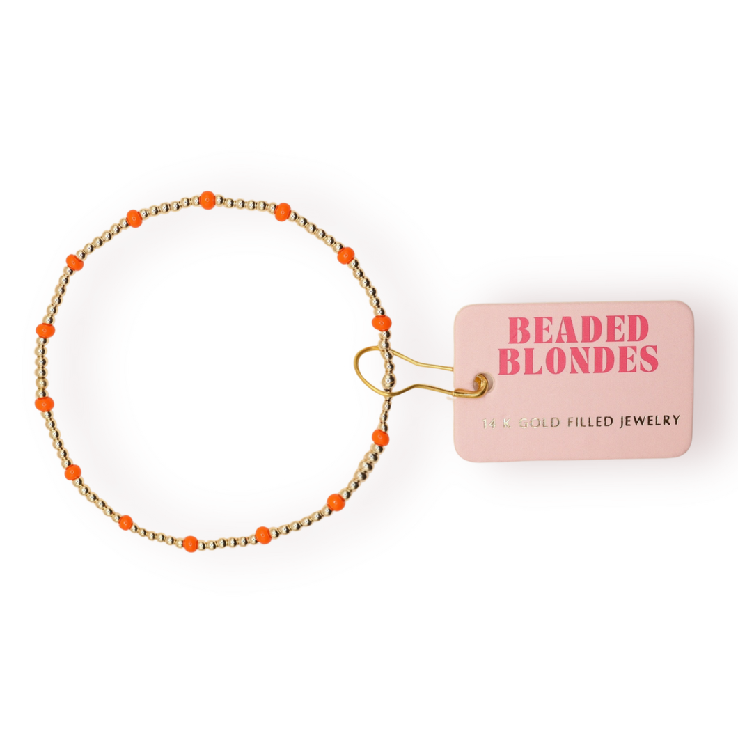 Dainty Poppi Bracelet in Orange