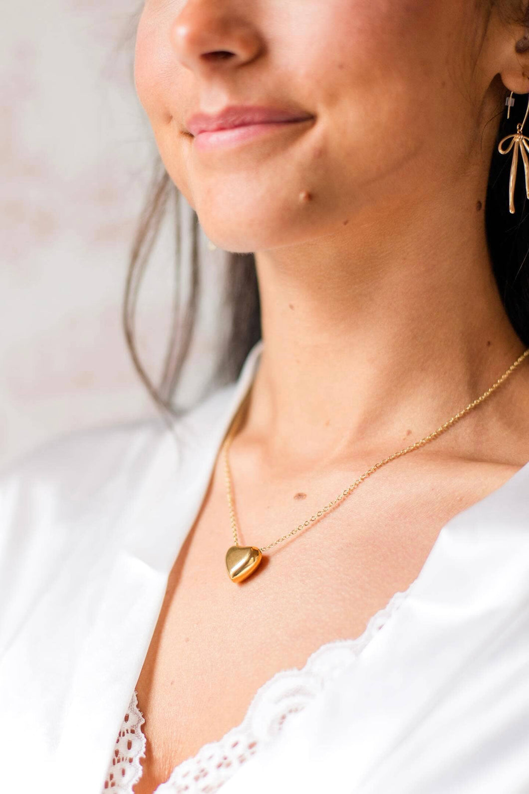 Can't Heartly Wait Mini Necklace - 18k Gold Plated